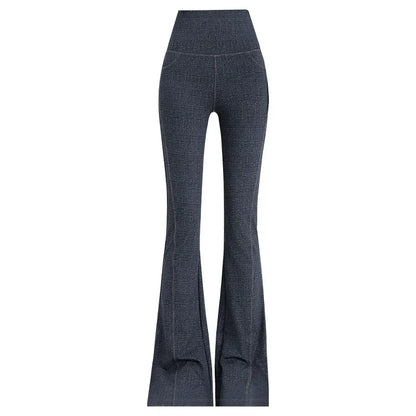 2024 New Women's Denim Shark Pants Outerwear Thin Leggings Bell-Bottom Tummy Control Underwear Summer Fashion