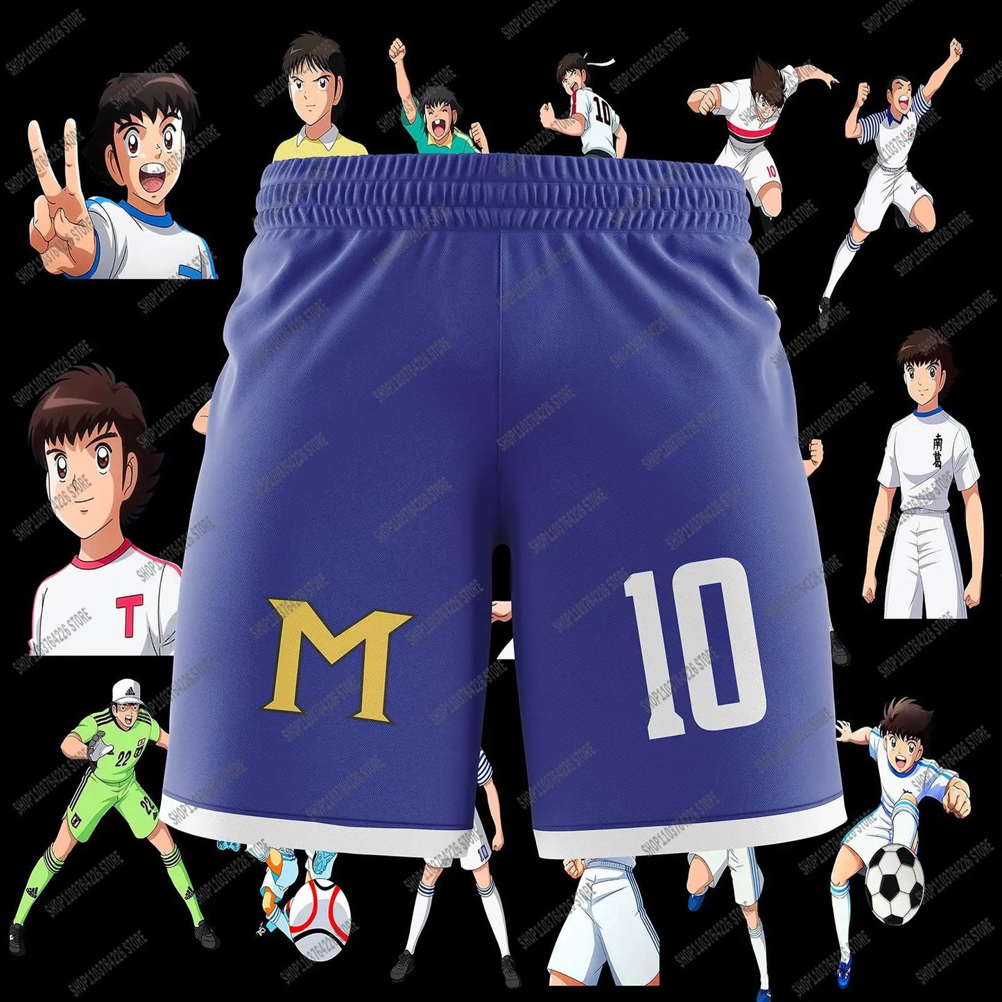 Captain Tsubasa School Nansheng Olive and Benji Football Team Uniform Beach Pants Customized High Quality Clothing Customizable