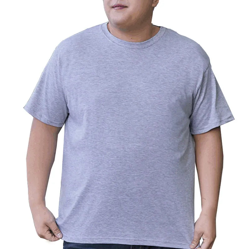 Summer 170kg Oversized T-shirt Men 5XL 6XL 7XL 8XL 9XL 10XL 12XL 100% Cotton Loose T-shirt