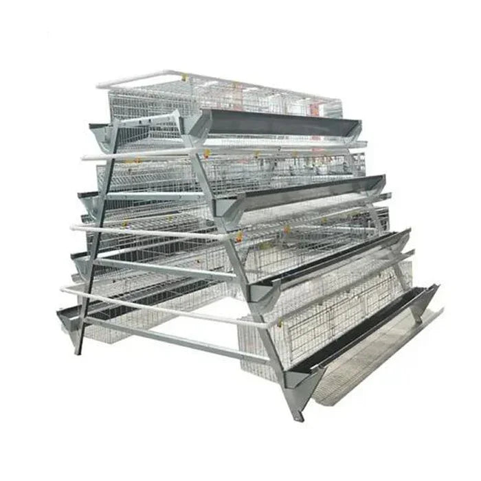 Hot Sale A Type Galvanized 4 Levels 4 Doors Chicken Laying Cage Poultry Equipment