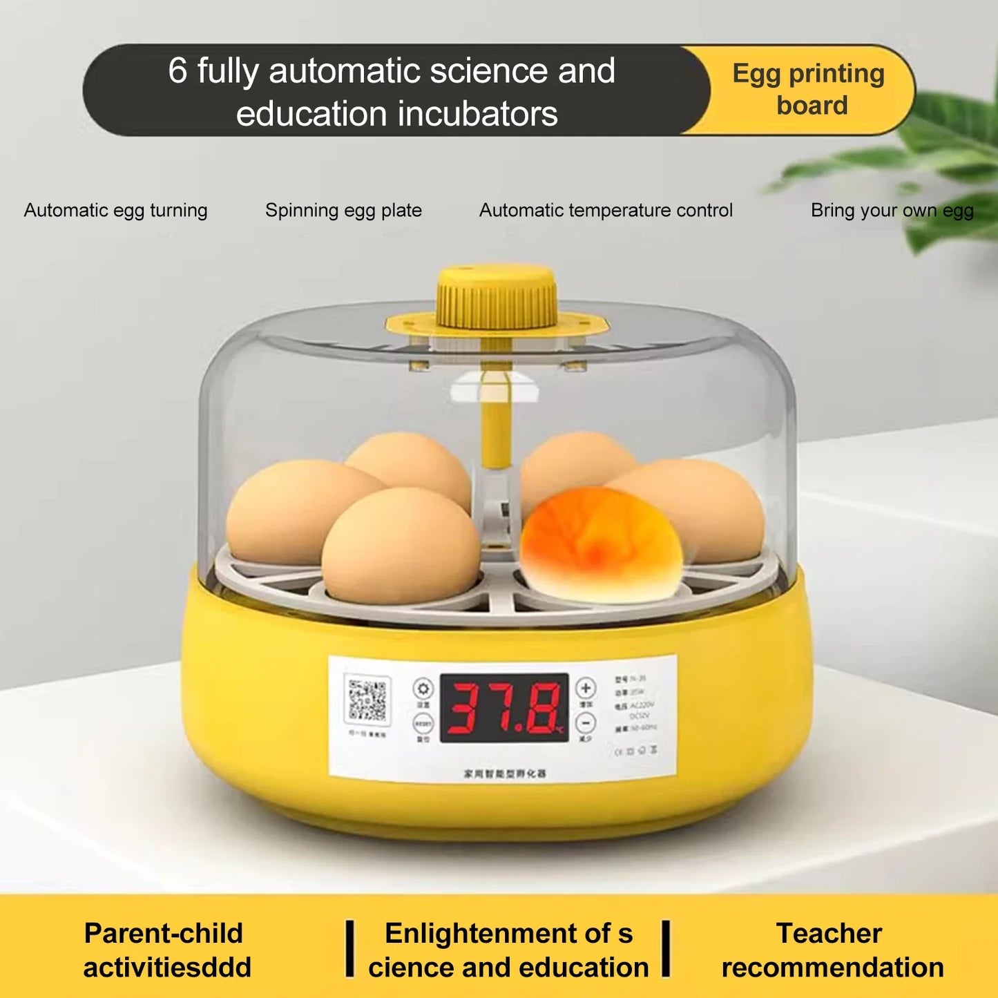 Farm Tools 6/18 Eggs Incubator Household Mini Egg Incubator With Automatic Temperature Control For Duck Chicken Goose Quail Eggs