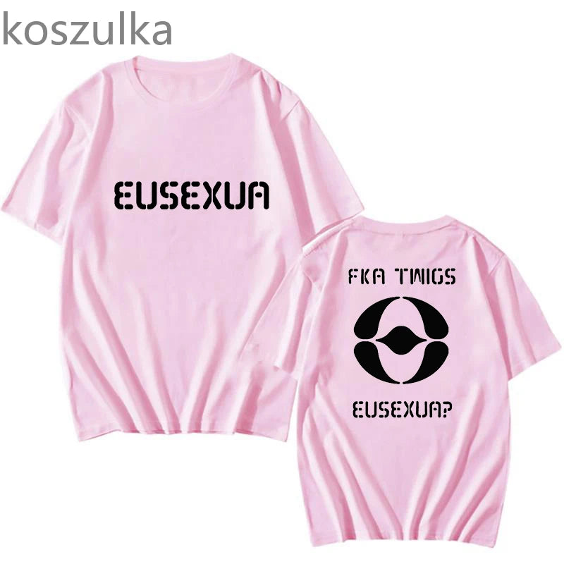 FKA twigs EUSEXUA Double Side T-Shirts Man Woman Fans Summer Gift Vintage Clothes Aesthetic Streetwear Harajuku Pullover Tops