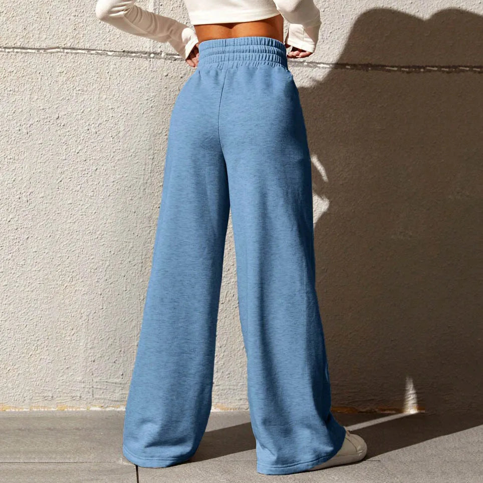 Sports pants for women in autumn 2025, new straight tube loose fitting sanitary pants, wide leg pants, outdoor dance casual pant