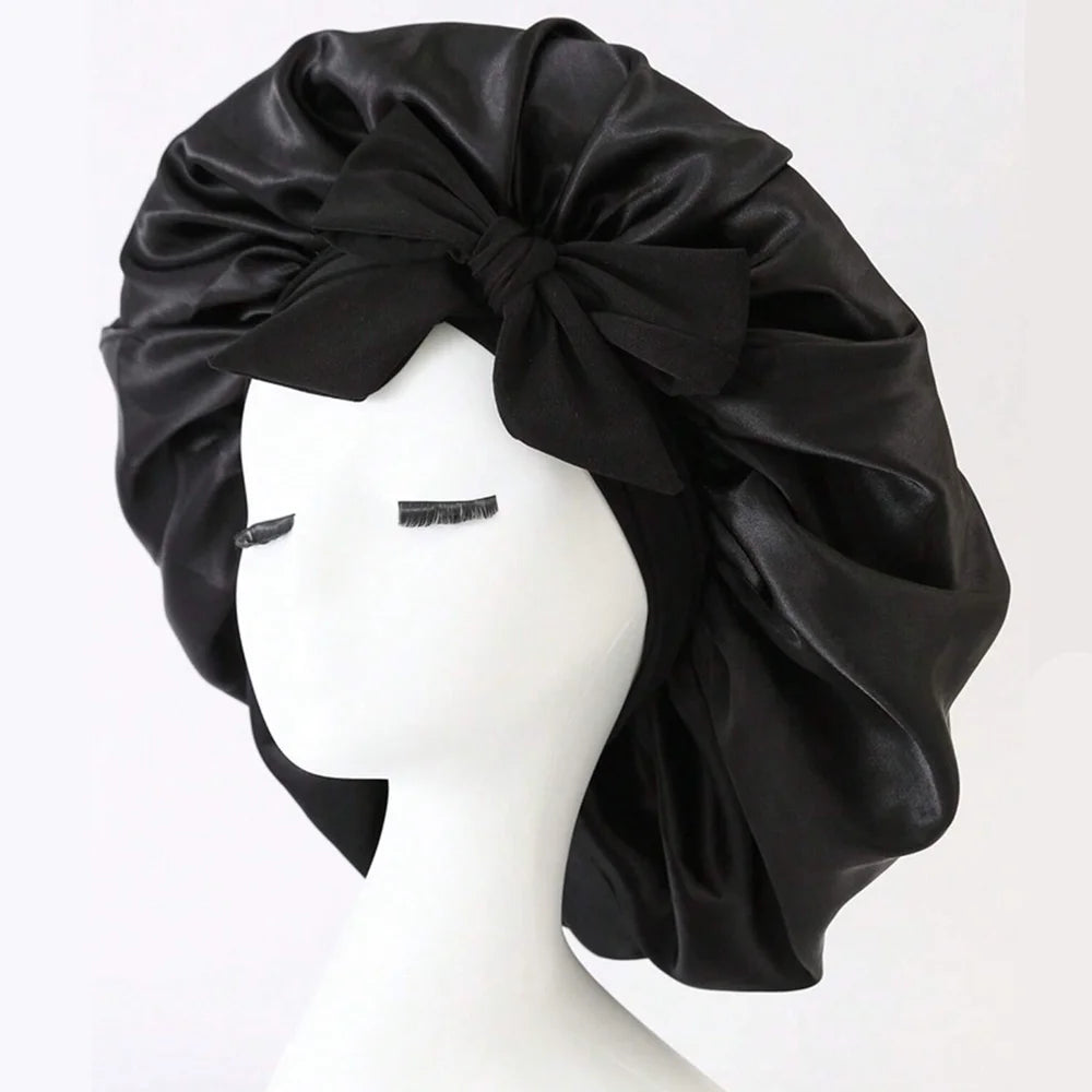 Satin Bonnet Silk Bonnet Adjustable Bonne For Sleeping Hair Bonnet With Tie Band Bonnets For Women Men