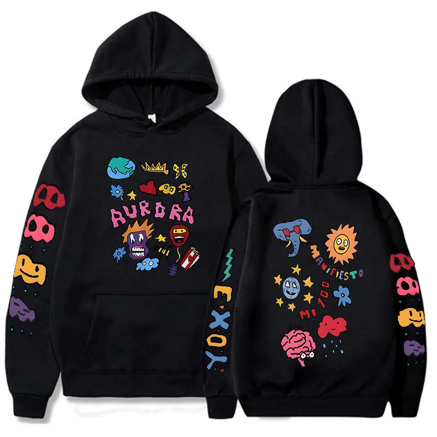 Cartoon Graphic Hoodies Humbe Funny Printing Sweatshirts Sudaderas Hombre Long Sleeve Winter Hooded Pullovers Fleece Soft Hoodie