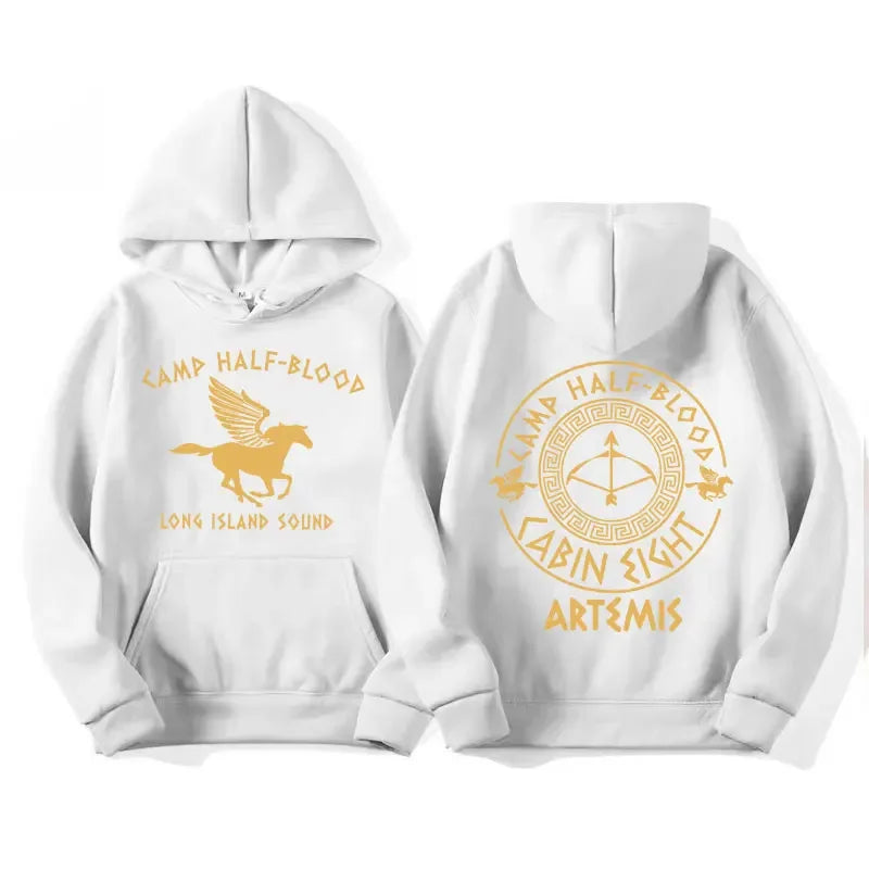 Percy Jackson Double Sided Graphic Hoodie Camp Half Blood, Heroes of Olympus Hoodies Men's Clothing Vintage Harajuku Sweatshirts