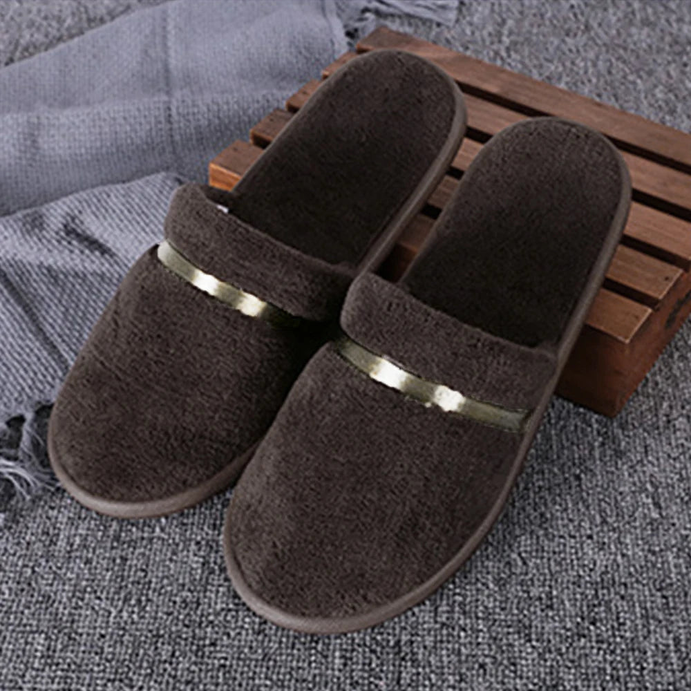 2023 Women's Men's Thick Soft Bottom Home Slippers Warm Platform Slippers Household Plush Anti-slip Slippers Indoor Winter Shoes