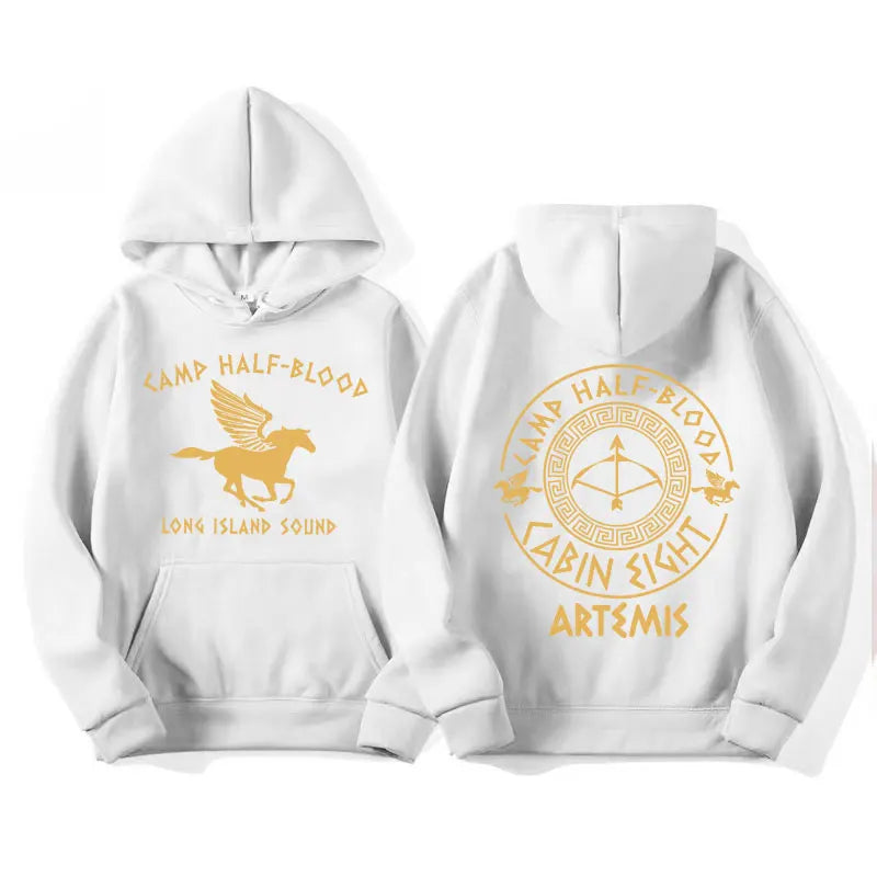 Percy Jackson Double Sided Graphic Hoodie Camp Half Blood, Heroes of Olympus Hoodies Men's Clothing Vintage Harajuku Sweatshirts