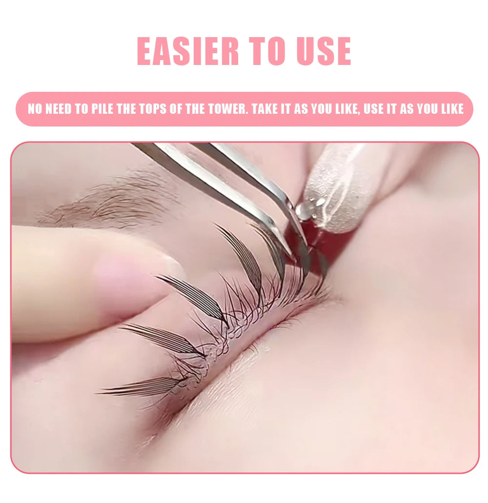 Yelix Spire Eyelashes Extension Feather Shape Individual Lashes Brazilian Volume Soft Lashes Customized Eyelashes Private Label