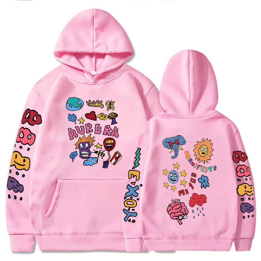 Cartoon Graphic Hoodies Humbe Funny Printing Sweatshirts Sudaderas Hombre Long Sleeve Winter Hooded Pullovers Fleece Soft Hoodie