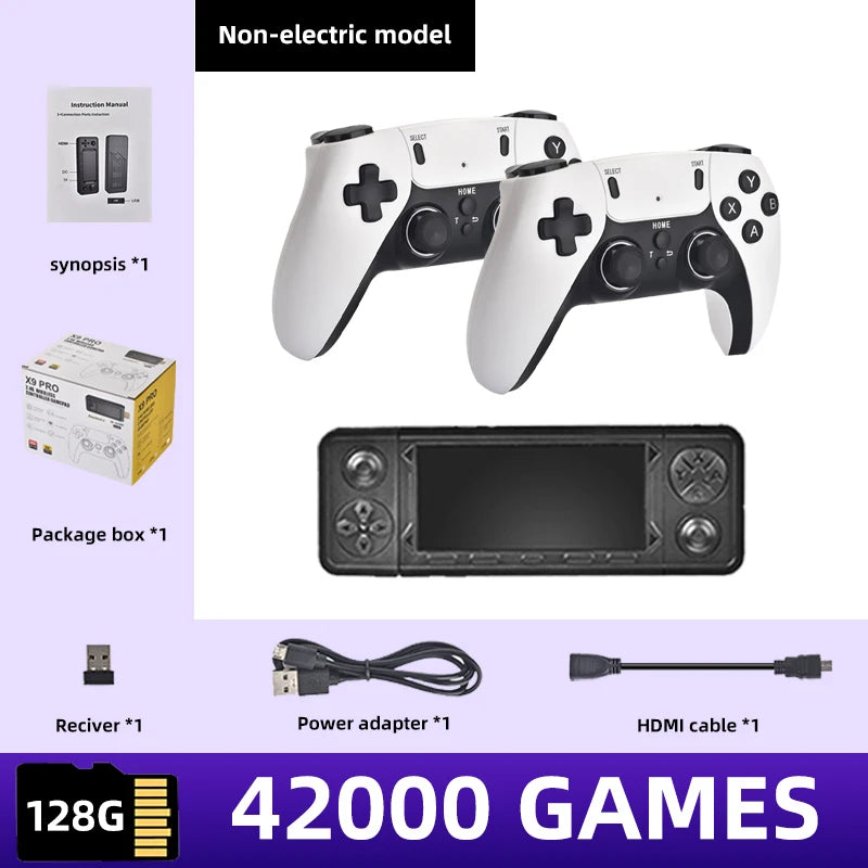 2025 NEW X9PRO Game Stick 4K TV Video Game Console 3D Games For PSP/PS1/N64/NDS 44+Simulators 42000 Retro Games