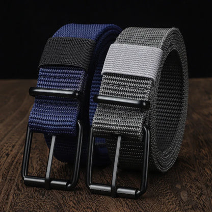 110/120/130cm Men's Belt Canvas Pin Buckle Leather Belt Women's Trendy Belt With Jeans Belt For Men Women Outdoor Sports Belt