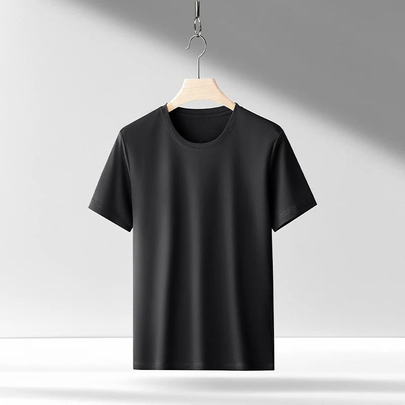 100% Pima Cotton T Shirt Men 14 Color Short Sleeved Tshirt White Round Neck Brand High Quality  Mens Tee Shirts Black Summer new