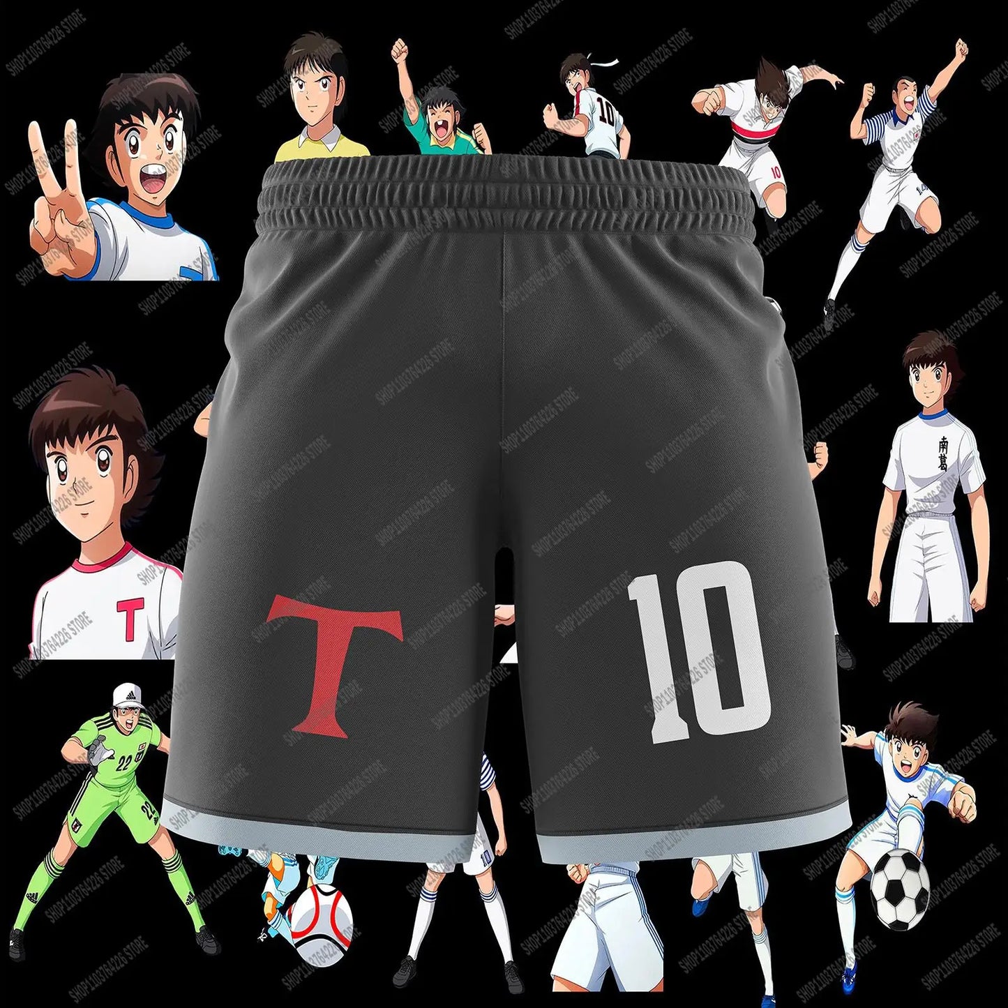 Captain Tsubasa School Nansheng Olive and Benji Football Team Uniform Beach Pants Customized High Quality Clothing Customizable