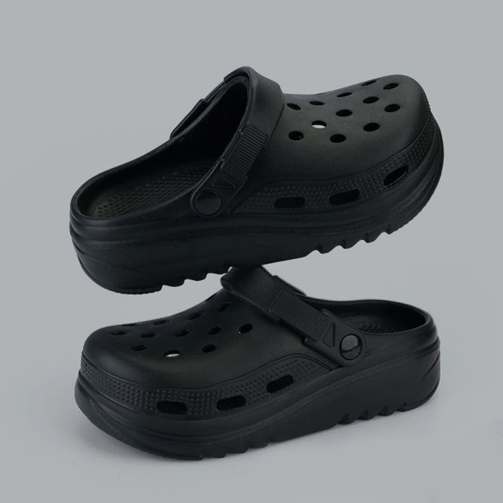 ZHIDA Summer Beach Sandals Hollow Out Platform Slippers for Women Clogs EVA Anti Slip Thick Bottom Garden Shoes