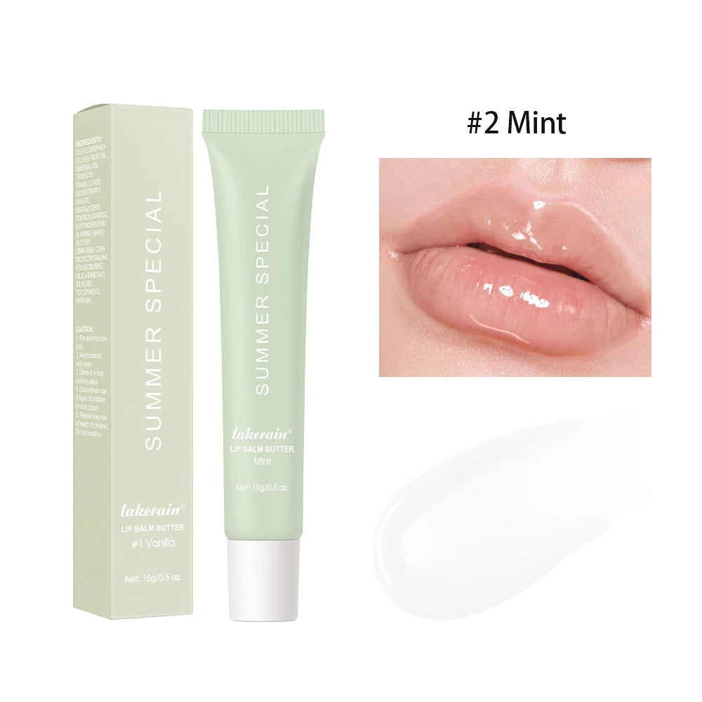 Summer Lip Balm Moisturizing Mirror Lip Gloss Lip Vanilla Mint Iced Coffee Cake Smell Lipstick Transparent Lip Oil  Makeup