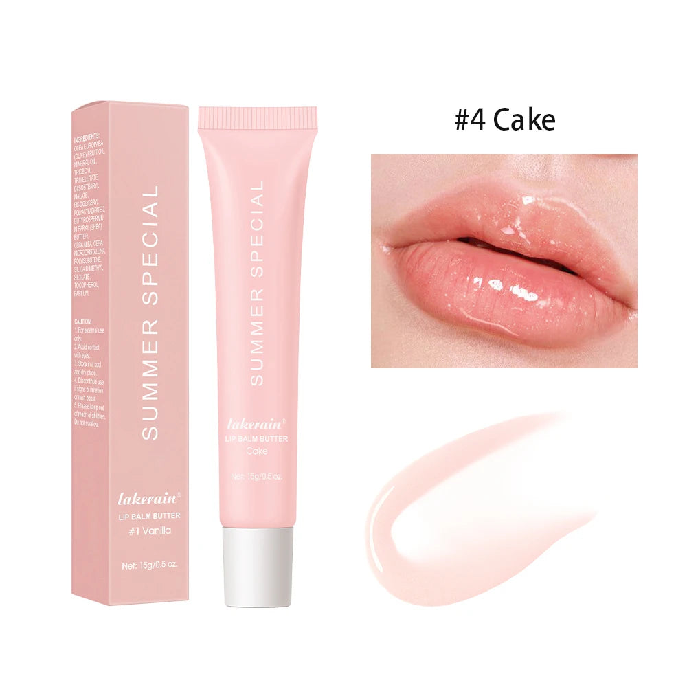 Summer Lip Balm Moisturizing Mirror Lip Gloss Lip Vanilla Mint Iced Coffee Cake Smell Lipstick Transparent Lip Oil  Makeup