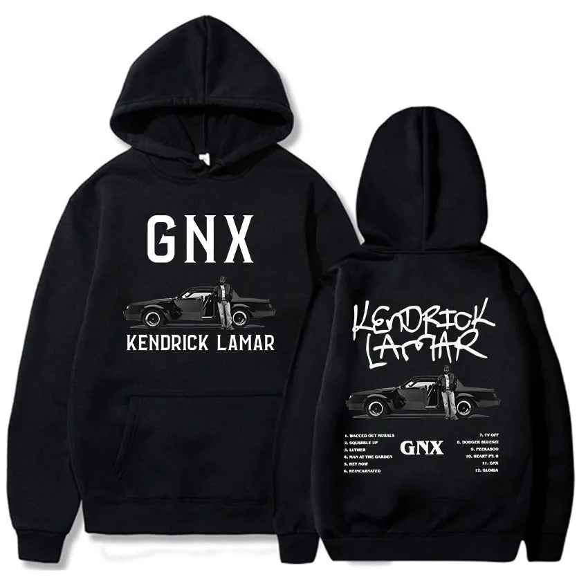 GNX Album 2024 Printing Hoodies Kendrick Lamar Rapper Rock Style Sweatshirts Unisex Streetwear Long Sleeve Hooded Pullovers Men