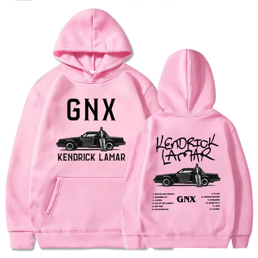 GNX Album 2024 Printing Hoodies Kendrick Lamar Rapper Rock Style Sweatshirts Unisex Streetwear Long Sleeve Hooded Pullovers Men