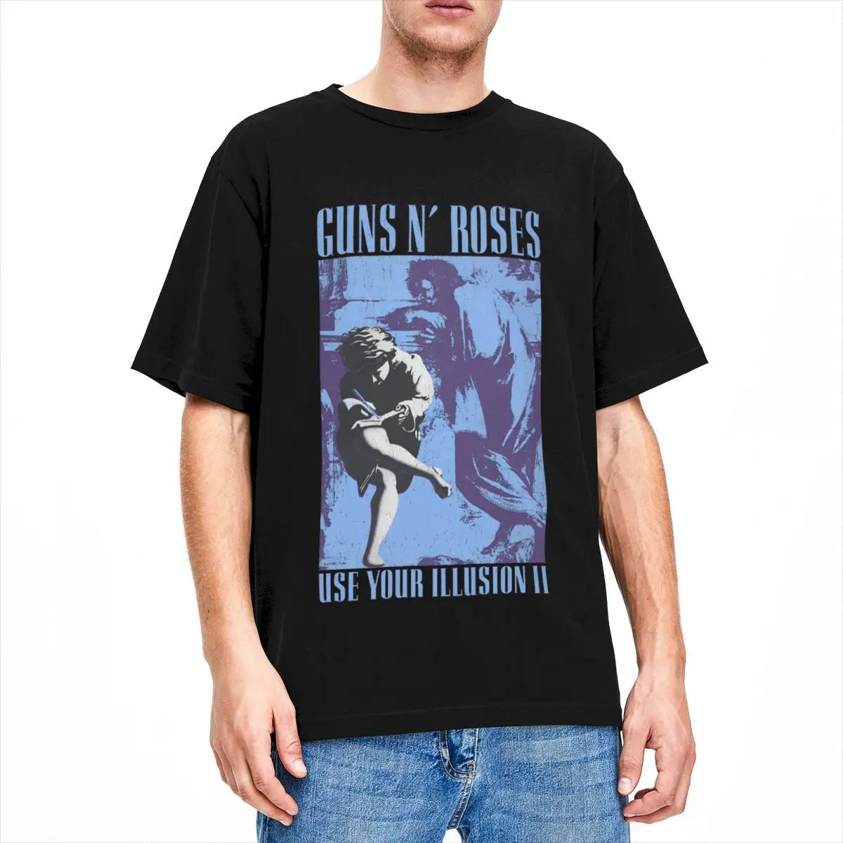 Guns N Roses Use Your Illusion Band Accessories T-Shirt Men Women Funny 100% Cotton Summer Tees