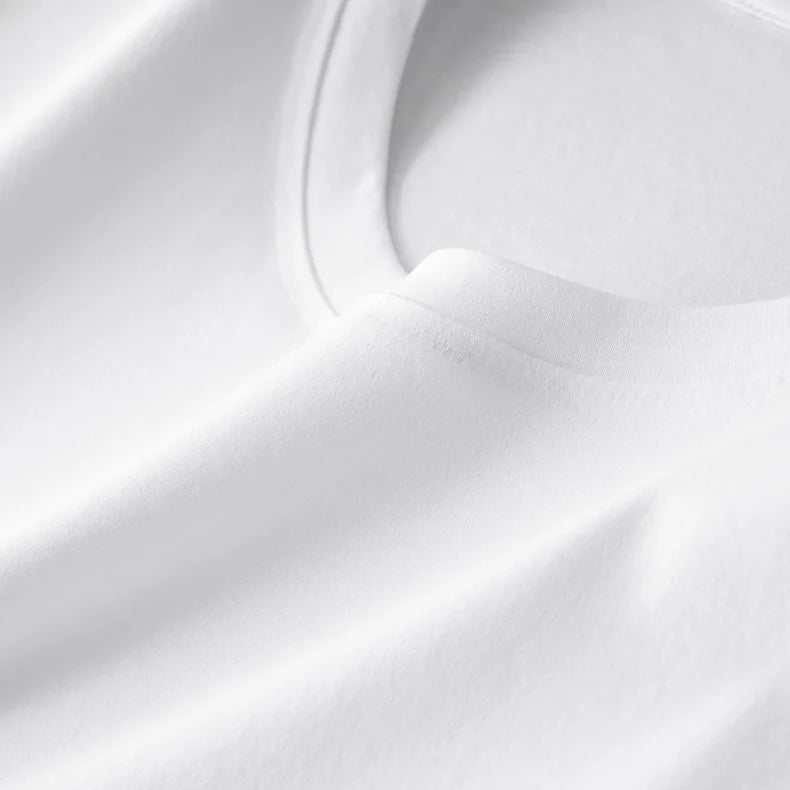 100% Pima Cotton T Shirt Men 14 Color Short Sleeved Tshirt White Round Neck Brand High Quality  Mens Tee Shirts Black Summer new