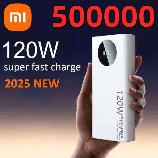 Xiaomi 120W 50000mAh High Capacity Power Bank Fast Charging Powerbank Portable Battery Charger For iPhone Samsung Huawei New Hot