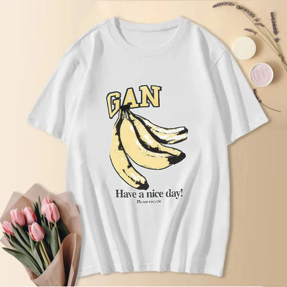 2024 Cute Summer Fashion Short Sleeve Cooton T-Shirts Letter Printed Tees Women Cresw Neck Tops Funny Animals Shirt Rabbit Shirt