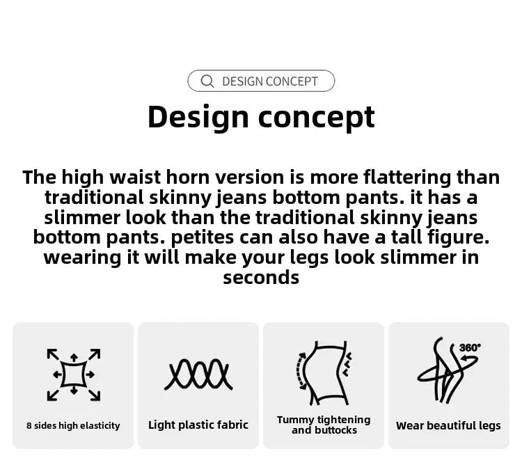 2024 New Women's Denim Shark Pants Outerwear Thin Leggings Bell-Bottom Tummy Control Underwear Summer Fashion