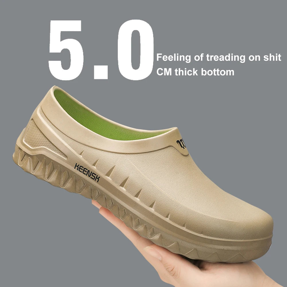 EVA Chef Shoes Lightweight Work Shoes Non-slip Outdoor Safety Shoes Oil-proof Comfortable Walking Shoes for Hotel Restaurant