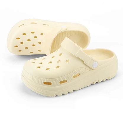 ZHIDA Summer Beach Sandals Hollow Out Platform Slippers for Women Clogs EVA Anti Slip Thick Bottom Garden Shoes