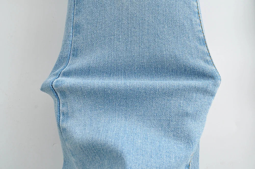 2022 Spring Autumn Sexy Low Waist Floor Length Burr Cuff Flare Jeans Women Vintage Stretch Denim Pants Streetwear Long Trousers