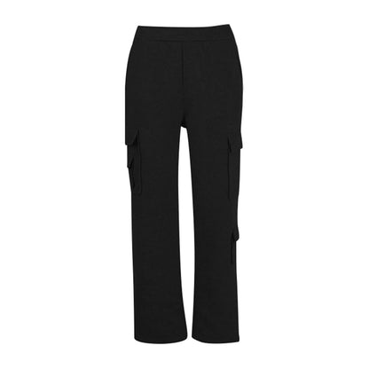 Womens Cargo Sweatpants Wide Leg Fleece Lined Pants For Women Fall Winter Baggy High Waisted Joggers Pant With Pockets Mujer