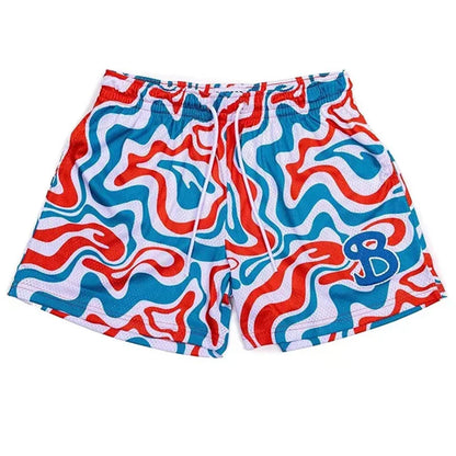 2024 BUCKETSQUAD Summer Mesh Basketball Shorts Men's Quick Drying Loose Sports Shorts Casual Trendy Running Beach Shorts
