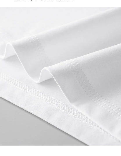 100% Pima Cotton T Shirt Men 14 Color Short Sleeved Tshirt White Round Neck Brand High Quality  Mens Tee Shirts Black Summer new