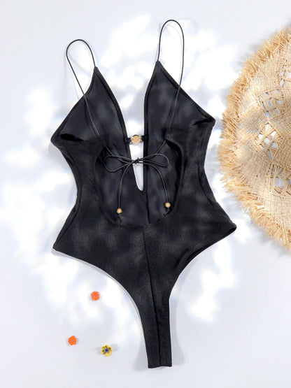 ZRTAK Sexy One Piece Swimsuit Female Sexy Women Monokini Swimwear 2024 Bandage Bathing Suit Pleated Biquini Vintage Beachwear