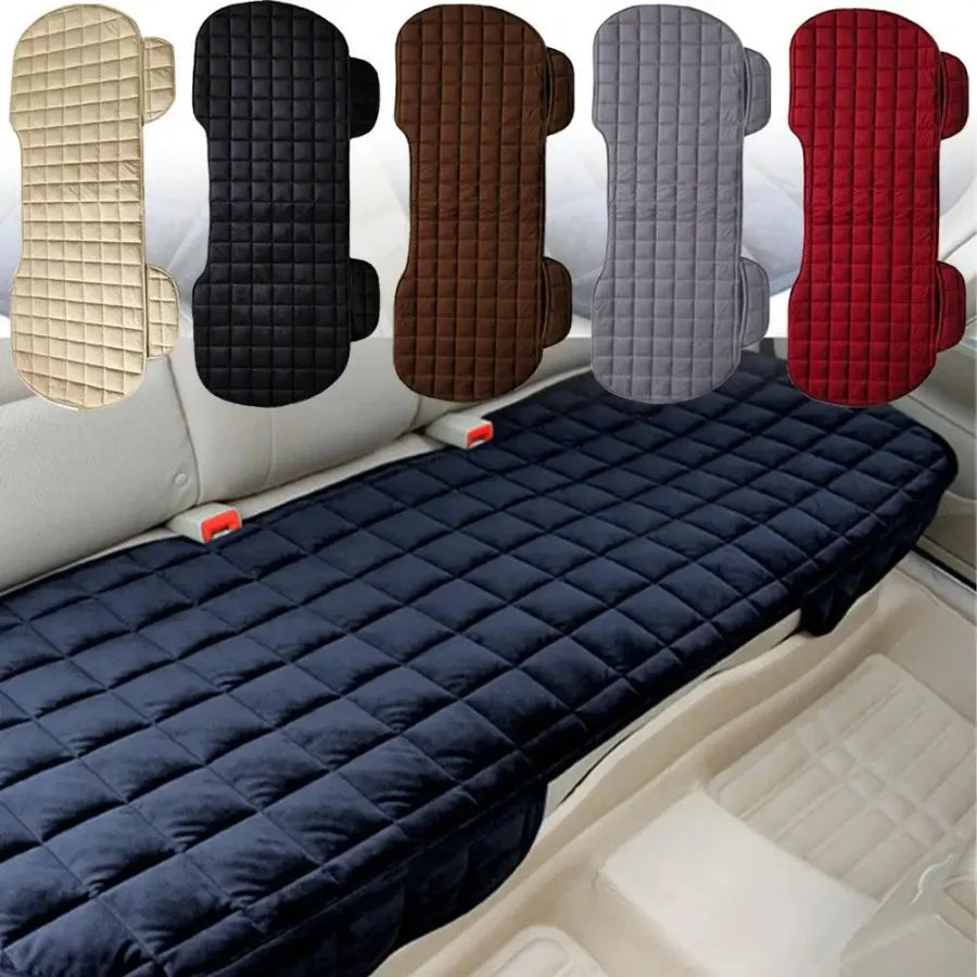 Car Seat Cover Front Rear Flocking Cloth Cushion Non Slide Winter Auto Protector Mat Pad Keep Warm Universal Fit Truck Suv Van