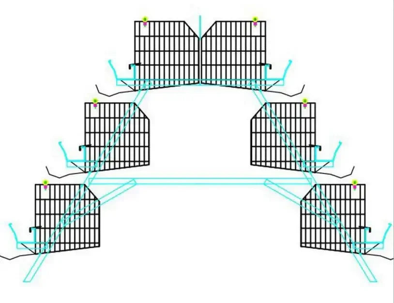 Hot Sale A Type Galvanized 4 Levels 4 Doors Chicken Laying Cage Poultry Equipment