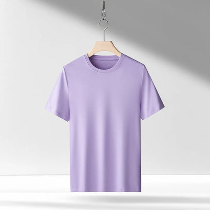 100% Pima Cotton T Shirt Men 14 Color Short Sleeved Tshirt White Round Neck Brand High Quality  Mens Tee Shirts Black Summer new