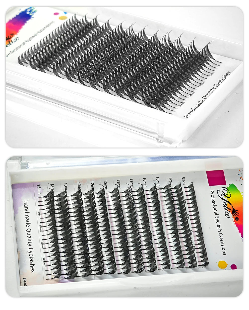 Yelix Spire Eyelashes Extension Feather Shape Individual Lashes Brazilian Volume Soft Lashes Customized Eyelashes Private Label