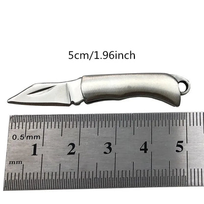 1pc Brass Folding Knife Pocket Keychain Vintage Copper Knife Pendant Outdoor Tools Gift Unpacking Mini Pocket Knives Accessories