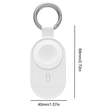 1200mAh Power Bank for IWatch with 3 LED Indicators Travel Cordless Car Charger Keychain for Apple Watch Series 1-9/SE1-2/Ultra