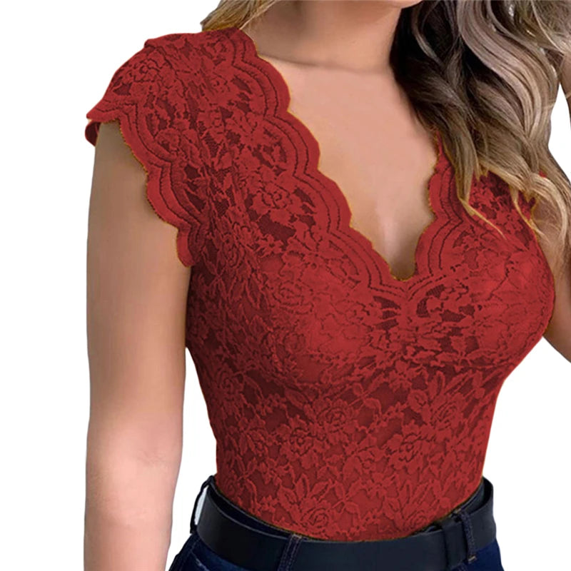 Women Tops Summer Sexy Lace Crochet Cardigan Casual Solid Color Trend Lace Hollow Out Top For Ladies