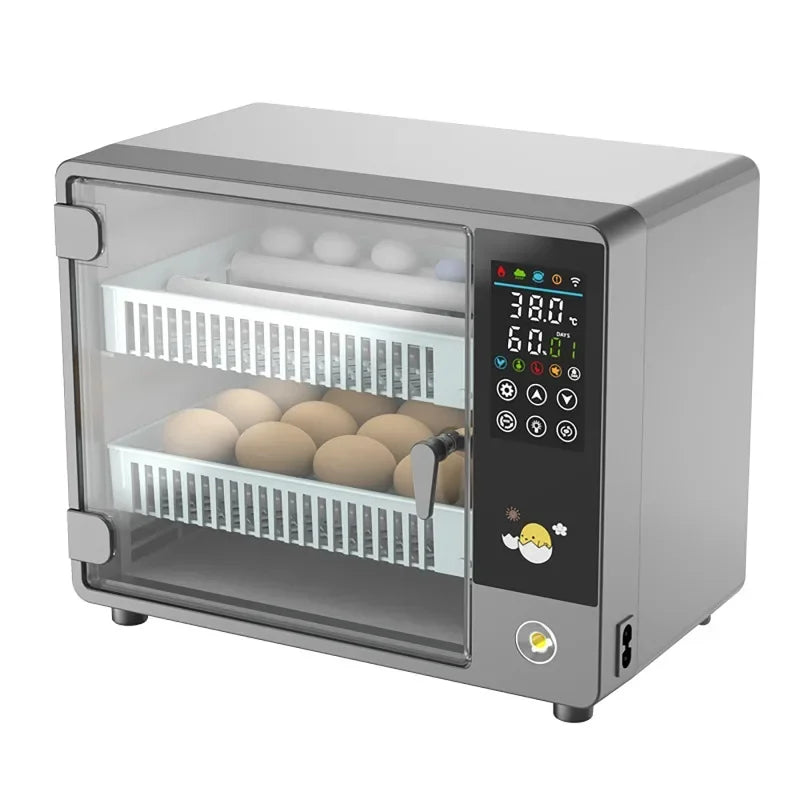 24 Egg Incubator Full Automatic Touch Temperature Control Farm Hatchery Machine Chicken Duck Quail Bird Brooder Eggs Incubator