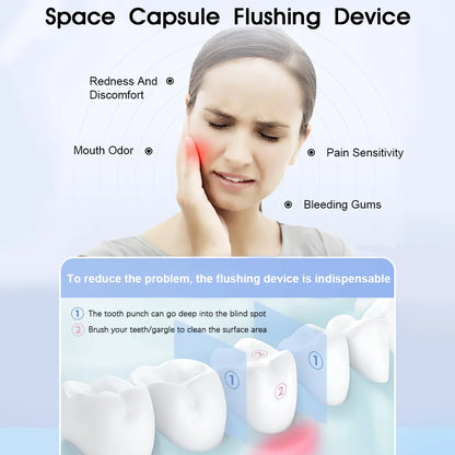 Xiaomi Youpin New Water Flosser Teeth Cleaner with 4 Nozzles Portable Dental Water Jet 3 Mode Irrigator Dental Teeth Cleaner