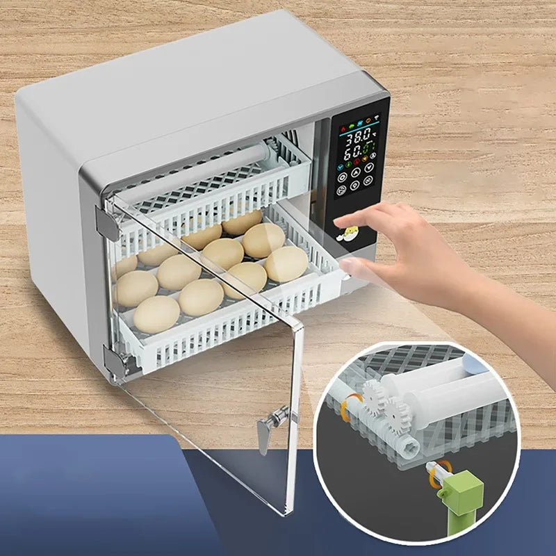 24 Egg Incubator Full Automatic Touch Temperature Control Farm Hatchery Machine Chicken Duck Quail Bird Brooder Eggs Incubator