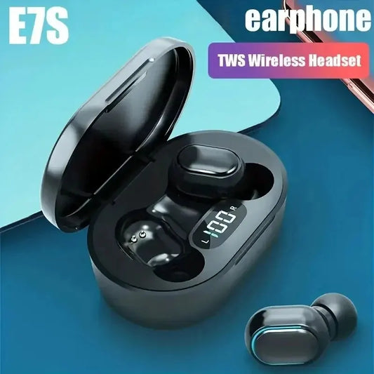 E7S TWS Wireless Headphones Bluetooth Earphone Control Sport Headset Waterproof Microphone Music Earphone Work On All Smartphone