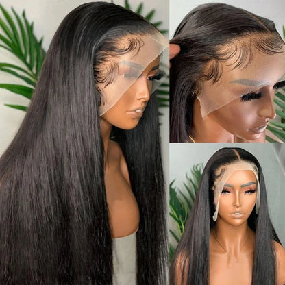 13X5X1 T Lace Front Wig Human Hair Ready To Wear Human Hair Middle Part Lace Frontal Wig Bone Straight Human Hair Wigs