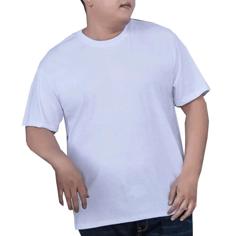 Summer 170kg Oversized T-shirt Men 5XL 6XL 7XL 8XL 9XL 10XL 12XL 100% Cotton Loose T-shirt