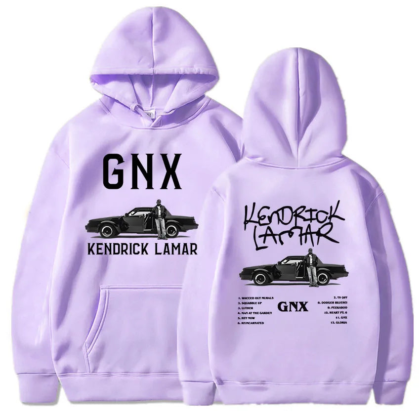 GNX Album 2024 Printing Hoodies Kendrick Lamar Rapper Rock Style Sweatshirts Unisex Streetwear Long Sleeve Hooded Pullovers Men