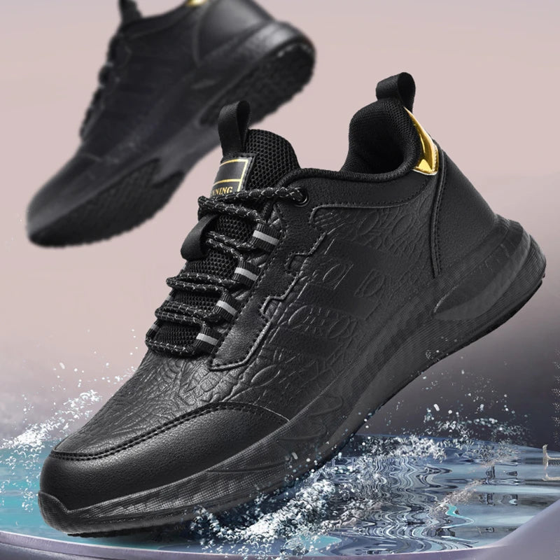 Chef shoes four season new non-slip oil-proof waterproof kitchen work shoes men's fashion casual outdoor breathable sports shoes